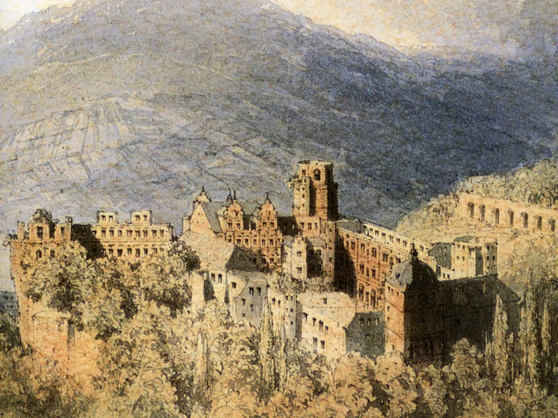 1811-Theodor Verhas - Castello di Heidelberg